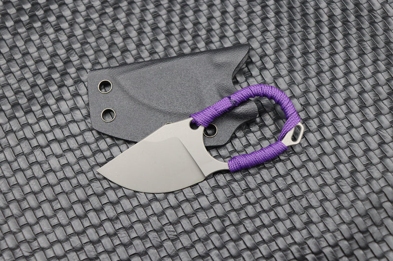 Jake Hoback Knives Jeremiah Johnson Fixed Blade CPM-20CV w/ Purple Paracord Wrap