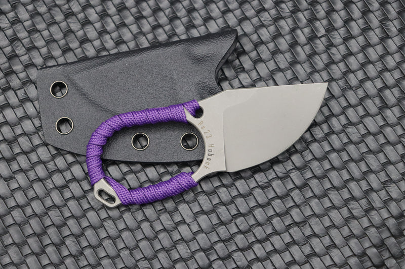 Jake Hoback Knives Jeremiah Johnson Fixed Blade CPM-20CV w/ Purple Paracord Wrap