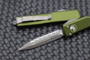 Microtech UTX-70 D/E Apocalyptic Fully Serrated & OD Green 147-12APOD