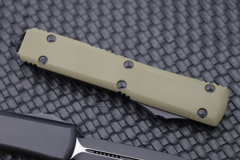 Microtech Ultratech D/E Black & Signature Series OD Green G-10 Composite Top 122-1GTODS