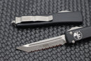 Microtech Ultratech Black & T/E Apocalyptic Full Serrated 123-12AP