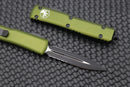 Microtech Ultratech D/E Black Partial Serrated & OD Green 122-2OD