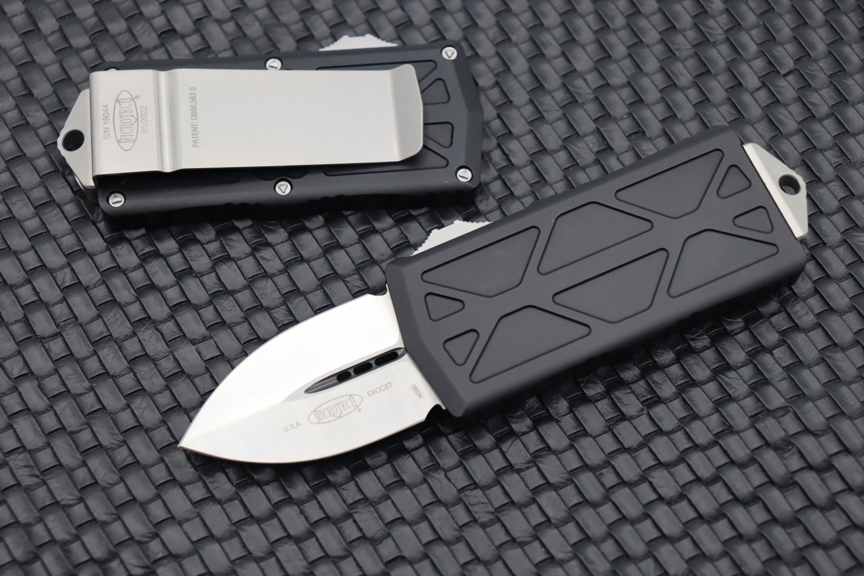 Microtech Exocet D/E Black & Satin Standard 157-4