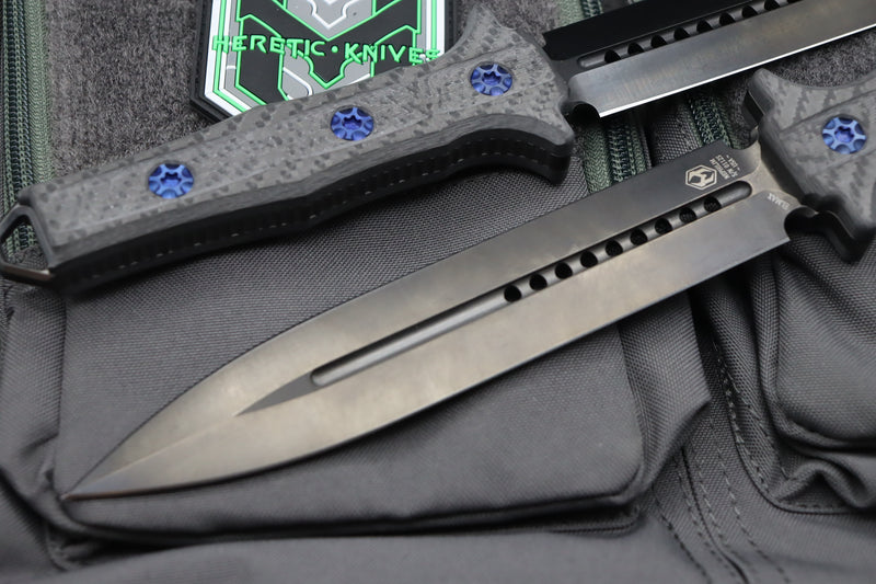 Heretic Knives Nephilim Carbon Fiber Double Edge DLC H003-6A-CF