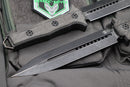 Heretic Knives Nephilim Carbon Fiber Double Edge Battleworn H003-8A-CF