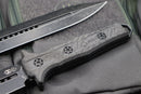 Heretic Knives Nephilim Carbon Fiber Double Edge Battleworn H003-8A-CF
