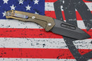 Medford Praetorian Slim PVD S35VN Tanto & Flamed Handle w/ Bronze