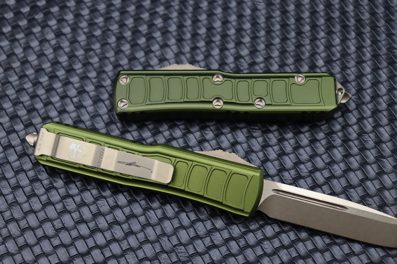 Microtech UTX-85 2 Stepside OD Green & Bronze D/E Signature Series 231II-13ODS