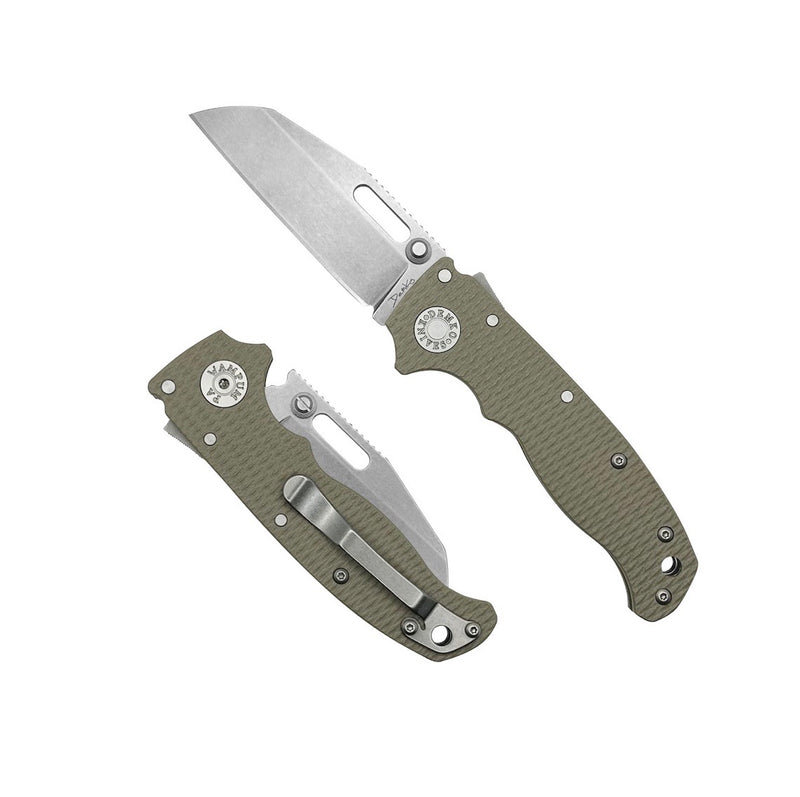 Demko AD20.5 S35VN Shark Foot & Coyote Tan G-10 205-S35-SFCT