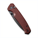 Civivi Altus - Button Lock Thumb Stud w/ Burgundy G-10 Handle & Black Nitro-V C20076-2