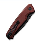 Civivi Altus - Button Lock Thumb Stud w/ Burgundy G-10 Handle & Black Nitro-V C20076-2