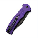 CIVIVI Cogent Purple G-10 Button Lock & Black 14C28N C20038D-2