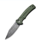 CIVIVI Cogent Green Micarta Button Lock & Damascus C20038D-DS1