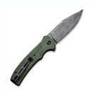 CIVIVI Cogent Green Micarta Button Lock & Damascus C20038D-DS1