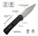 CIVIVI Relic Black G-10 & Gray Nitro-V C20077B-1