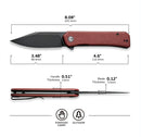 CIVIVI Relic Burgundy G-10 & Black Nitro-V C20077B-2