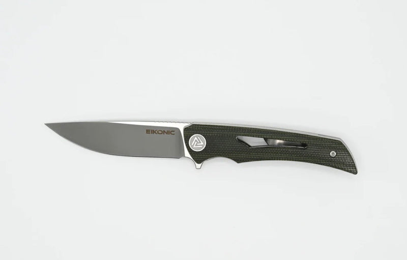 Eikonic Knives Aperture Olive Canvas Micarta & D2 551SGR