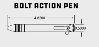 Chaves Knives Bolt Action Titanium Pen Spiral