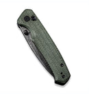 Civivi Altus - Button Lock Thumb Stud w/ Green Micarta Handle & Damascus C20076-DS1