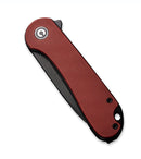 Civivi Elementum Flipper - Burgundy G-10 Handle & Black D2 C907A-1