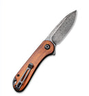 Civivi Elementum Flipper - Cuibourtia Wood Handle & Damascus C907DS-2