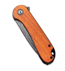 Civivi Elementum Flipper - Cuibourtia Wood Handle & Damascus C907DS-2
