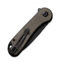 Civivi Elementum Flipper - Dark green Micarta Handle & Black D2 C907Z