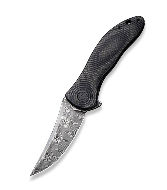 Civivi Synergy 3 Flipper w/ Layered G-10 & Carbon Fiber Overlay & Damascus C20075A-DS1