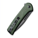 Civivi Conspirator Button Lock Flipper w/ Green Micarta & Nitro-V C210062