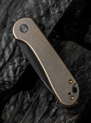 We Knife Elementum Bronze Titanium Framelock & Black CPM-20CV WE18062X4