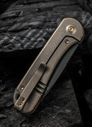 We Knife Elementum Bronze Titanium Framelock & Black CPM-20CV WE18062X4
