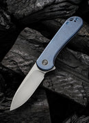 We Knife Elementum Blue Titanium Framelock & Stonewash CPM-20CV WE18062X2