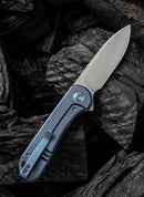 We Knife Elementum Blue Titanium Framelock & Stonewash CPM-20CV WE18062X2