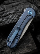 We Knife Elementum Blue Titanium Framelock & Stonewash CPM-20CV WE18062X2