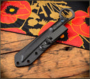 RMJ Tactical Stabby Guy Cobalt Cerakote CPM-3V & Black G-10 w/ Blue Hardware