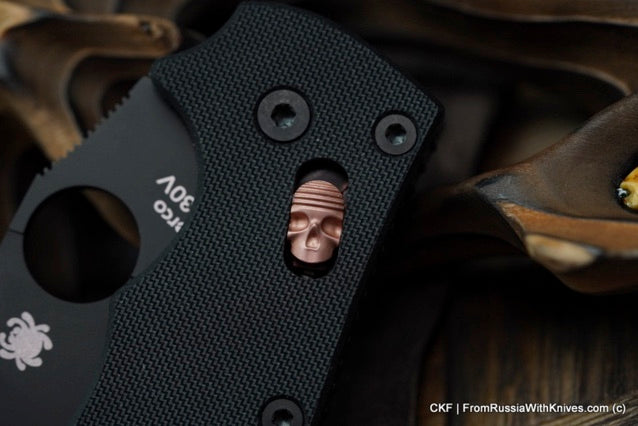Custom Knife Factory Copperhead Copper Ball Cage Lock For Spyderco Manix 2 Models
