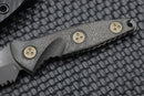 Microtech Socom Alpha Mini Single Edge Partial Serrated Black DLC & Carbon Fiber 113M-2DLCCFS