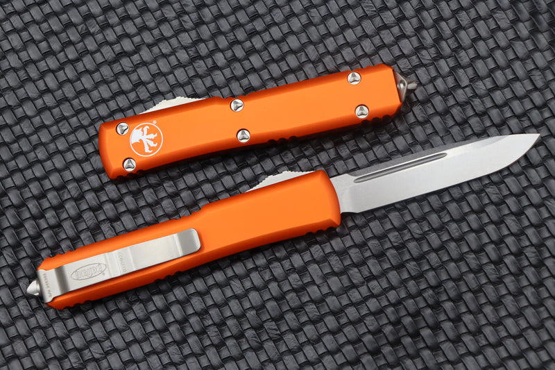 Microtech Ultratech Orange w/ Single Edge Stonewash Standard 121-10OR