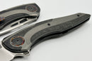 Custom Knife Factory Sukhoi-4 Titanium & Milled Carbon Fiber w/ ZircuTi Pivot Collars/Clip & M398