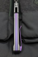 Jake Hoback Knives Summit Titanium w/ Purple Accents & M390 Stonewash