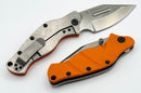 Sniper Bladeworks LPC Orange G-10 Handles & Satin S35VN