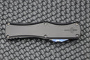 Marfione Hera D/E Spike Grind Hot Blued Vegas Forge Reptilian Pattern Damascus & Black Anodized Handle w/ Zircuti Button & Pocket Clip & DLC Two Tone Hardware
