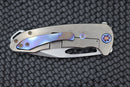 Medford Knife On Belay Tumbled S35 & Tumbled Handles w/ Flamed Hardware/Clip