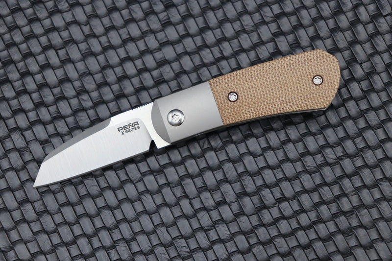 Pena Knives X-Series Micro Apache w/ Brown Micarta