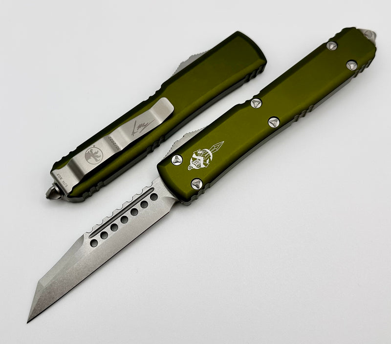 Microtech Ultratech Warhound Stonewash Standard & OD Green 119W-10ODS