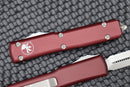 Microtech Ultratech Double Edge Full Serrated Stonewash & Merlot 122-12MR