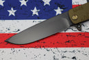 Medford M-48 Mustard Green Aluminum Handle w/ PVD Spring & Bronze Hardware w/ PVD Clip & PVD S35VN