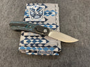 Kansept Knives Reverie Black/Blue Carbon Fiber CPM-S35VN Front Flipper