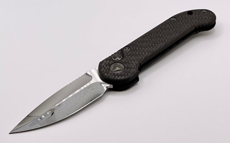 Marfione Custom Knives LUDT Mirror Polish w/ Carbon Fiber & DLC Ringed Hardware