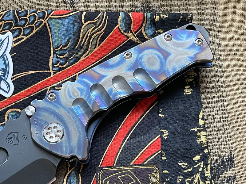 Medford Knife Praetorian T Flamed & Blue with S35 Tanto 104-024